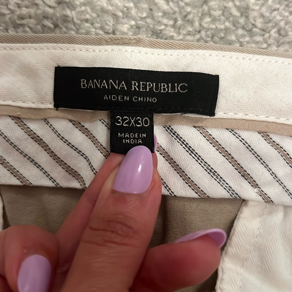 Banana Republic Aiden Chino Khaki Pants 32x29 - Picture 8 of 14
